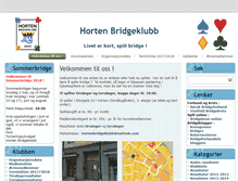 Tablet Screenshot of hortenbridgeklubb.no